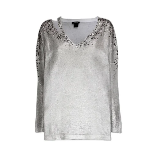 Lurex-Detail Crystal-Embellished Jumper