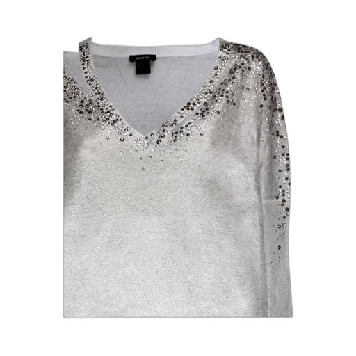 Lurex-Detail Crystal-Embellished Jumper