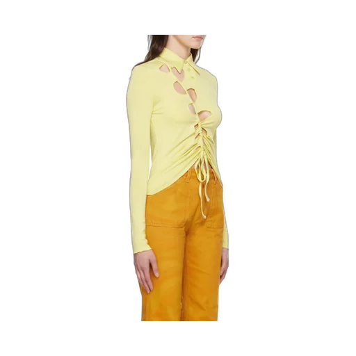 Long-Sleeved Hollow Shirt
