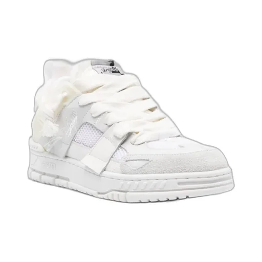 Area Patchwork Lace-Up Sneakers