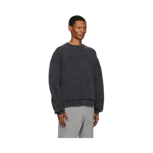 Typo-Embroidered Crewneck Sweatshirt