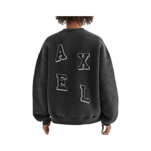 Typo-Embroidered Crewneck Sweatshirt