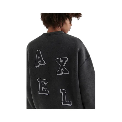 Typo-Embroidered Crewneck Sweatshirt