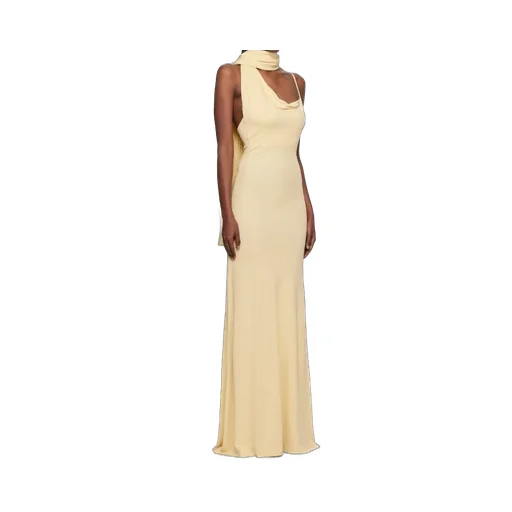 Wisp Halterneck Draped Maxi Dress