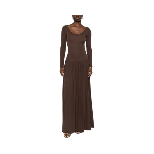 Round-Necked Long Dress