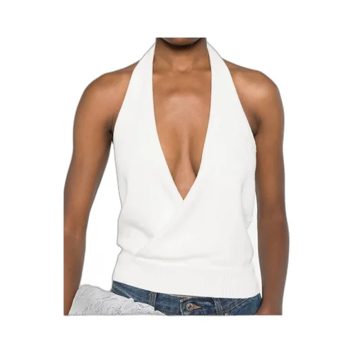 Halterneck Knitted Tank Top