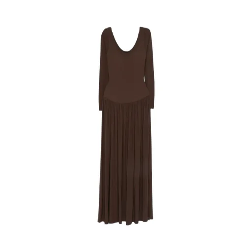 Round-Necked Long Dress