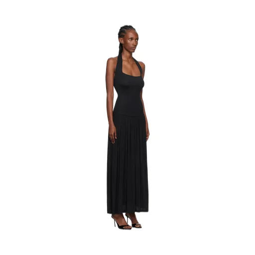 Feathered Long Dress