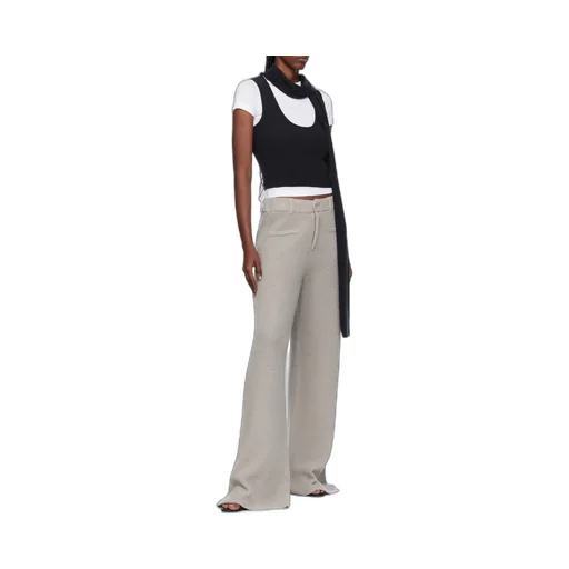 Scarf-Detail Scoop-Neck Blouse