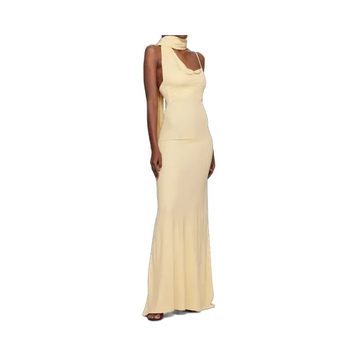 Wisp Halterneck Draped Maxi Dress