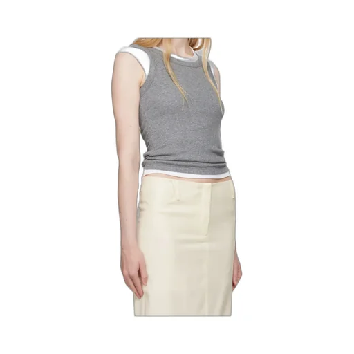 Scoop Neck Ribbed Tank Top