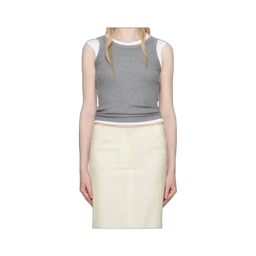 Scoop Neck Ribbed Tank Top