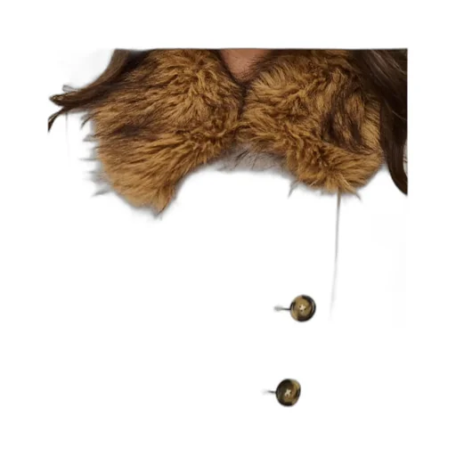 Terry Fur-Trimmed Coat