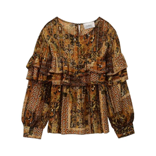 Crew Neck Long Sleeve Blouse