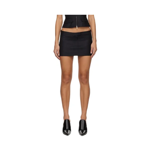 Virgin Wool-Blend Miniskirt