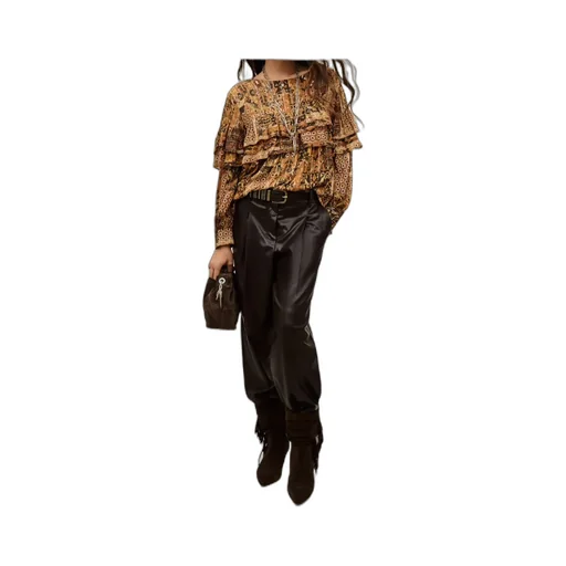 Crew Neck Long Sleeve Blouse
