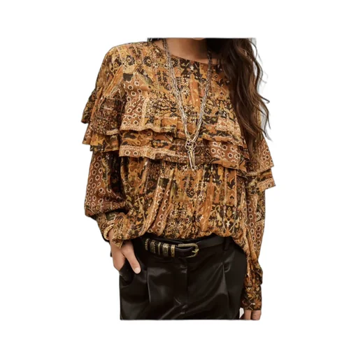 Crew Neck Long Sleeve Blouse