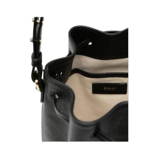 Leather Drawstring Bucket Bag