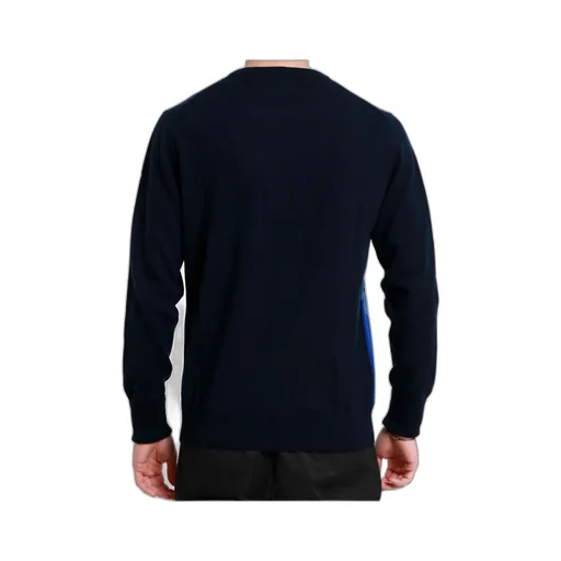 Diamond-Printed Round Neck Jumper