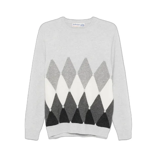Diamond-Pattern Crewneck Jumper