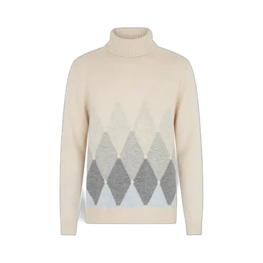 Argyle Roll-Neck Sweater