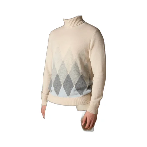 Argyle Roll-Neck Sweater