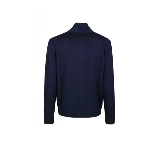 High-Neck Buttoned Sweater