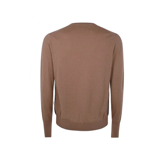 Diamond-Pattern V-Neck Sweater