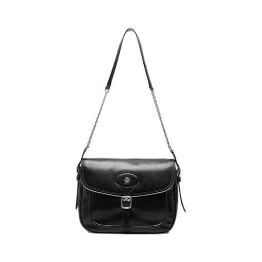 Buckle-Fastening Shoulder Bag