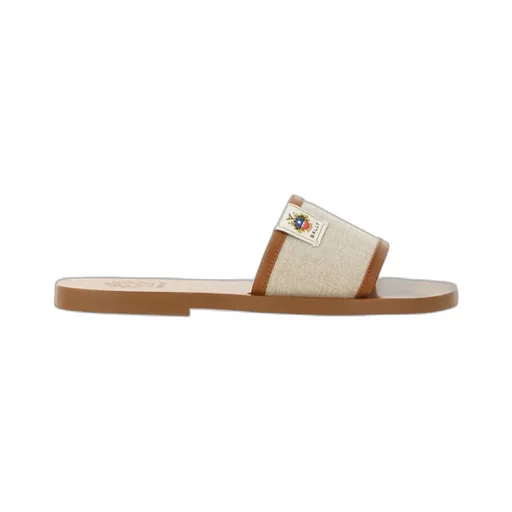 Logo Patch Open-Toe Slides