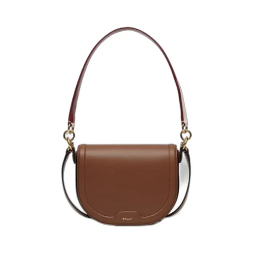Logo-Stamp Foldover Top Shoulder Bag