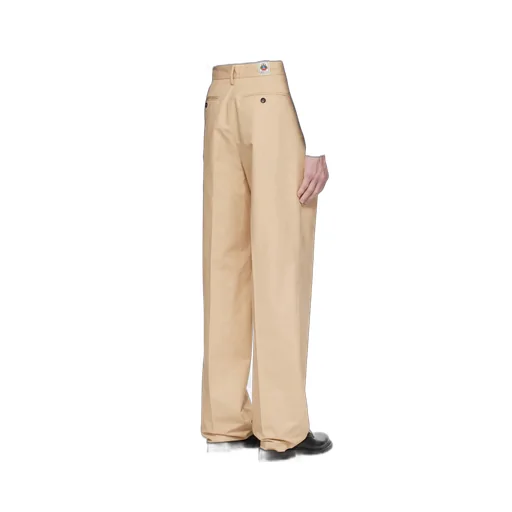 Logo Patch Pleated Trousers