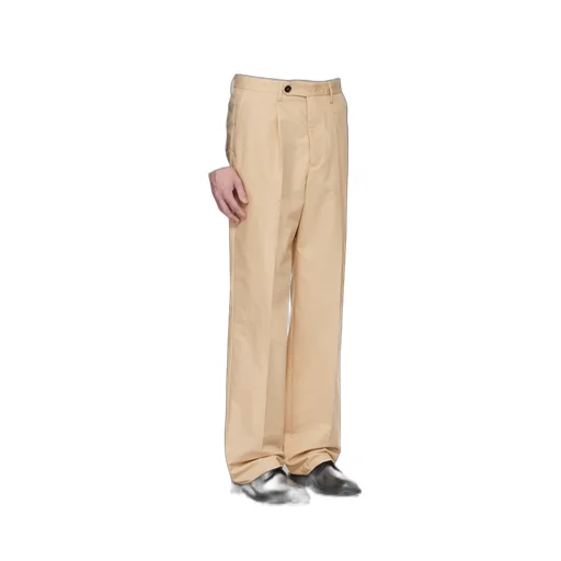 Logo Patch Pleated Trousers