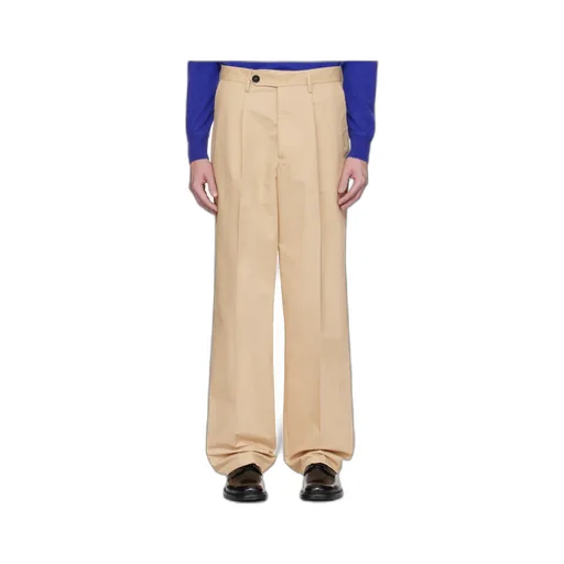 Logo Patch Pleated Trousers