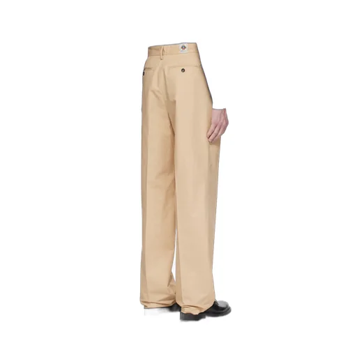 Logo Patch Pleated Trousers