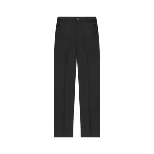 Straight-Leg Pleated Trousers