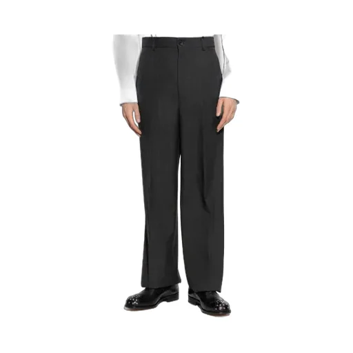 Straight-Leg Pleated Trousers