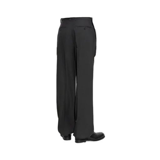 Straight-Leg Pleated Trousers