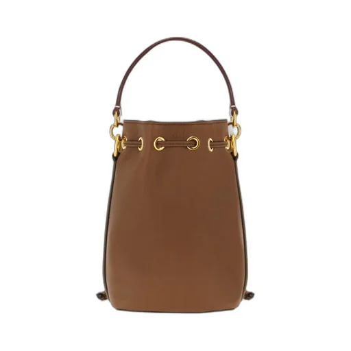 Logo Printed Drawstring Bucket Bag