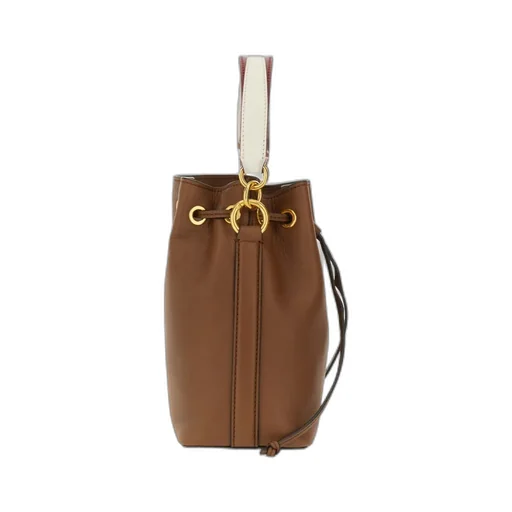 Logo Printed Drawstring Bucket Bag