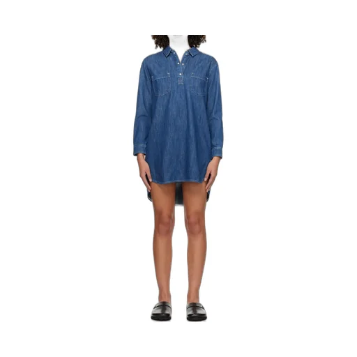 Texas Chest Patch Denim Mini Dress