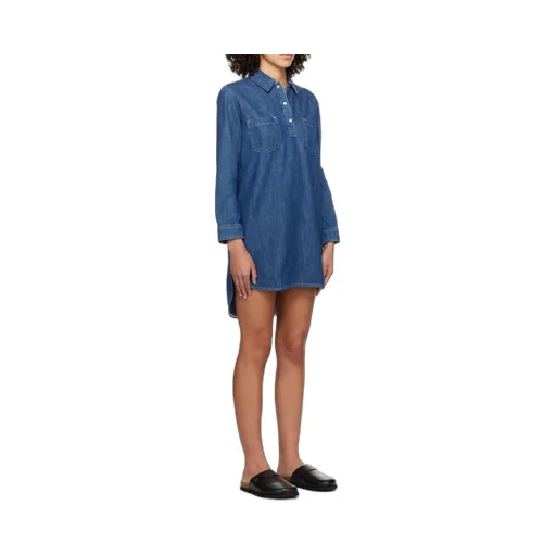 Texas Chest Patch Denim Mini Dress