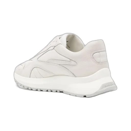 Panelled Leather Lace-Up Sneakers