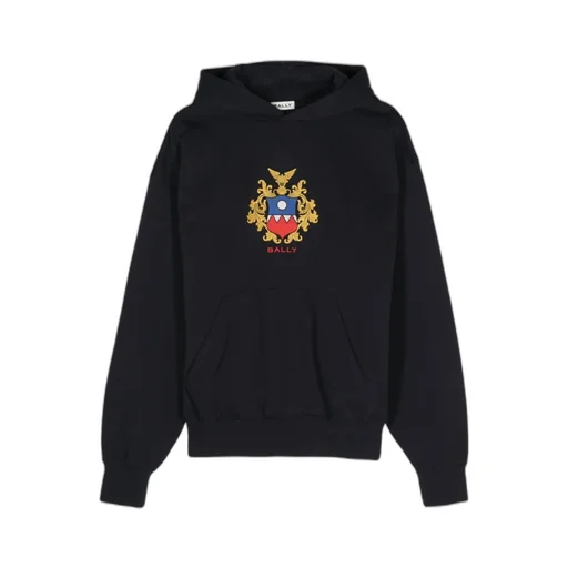 Long-Sleeved Logo Embroidered Hoodie