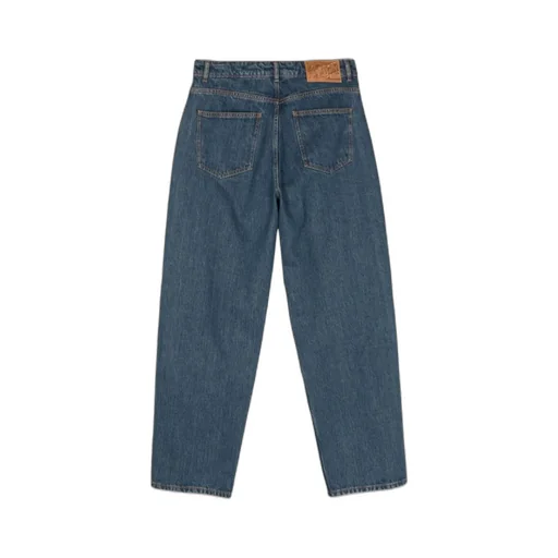 Logo Embroidered Straight-Leg Jeans