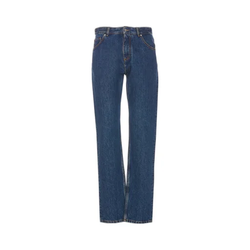 Logo Patch Straight-Leg Jeans