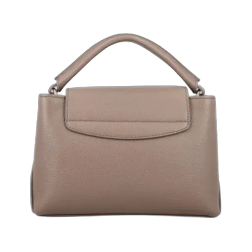Logo Engraved Foldover Top Tote Bag