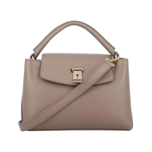 Logo Engraved Foldover Top Tote Bag