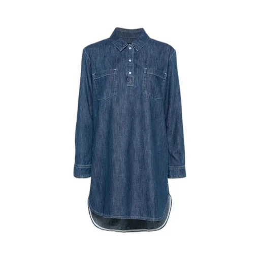 Texas Chest Patch Denim Mini Dress