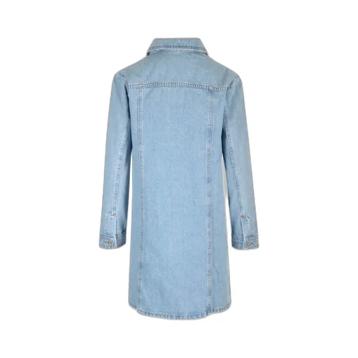 Long-Sleeved Denim Shirt Dress